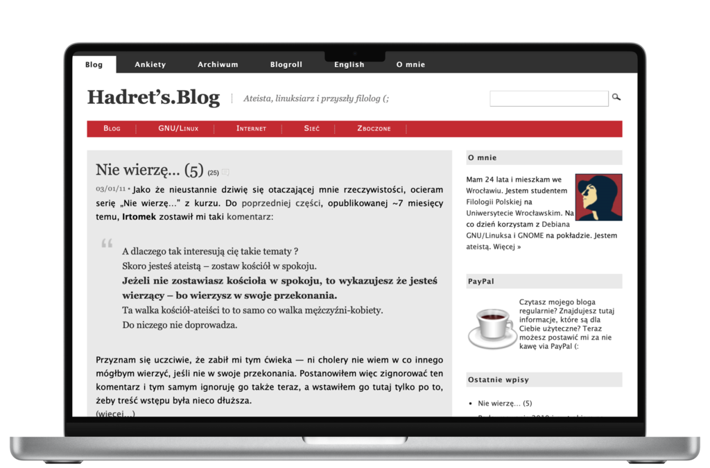 Hadret's.Blog w okresie 2009-2010